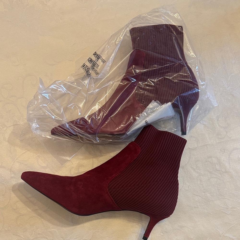 Steven By Steve Madden Wine Heeled Boots